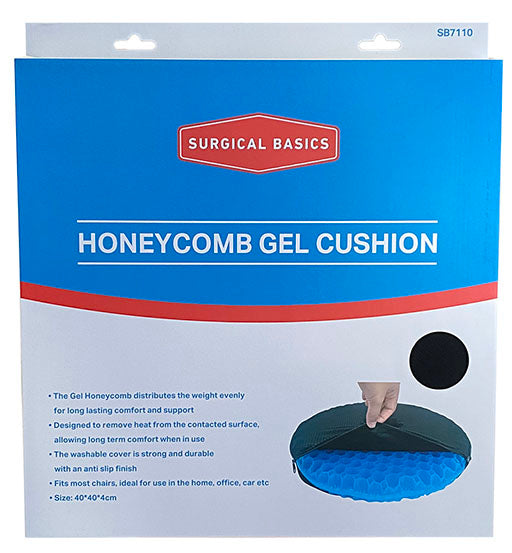 Surgical Basics Honeycomb Gel Cushion (40cm) – With Removable Cover 