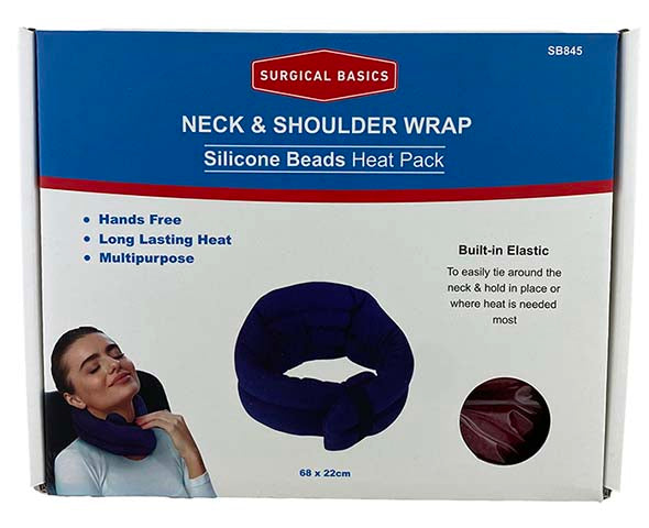 Neck & Shoulder Wrap Silicone Beads Heat Pack 68x22cm