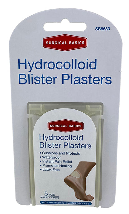 Surgical Basics Hydrocolloid Blister Plasters 44X69mm 5pk