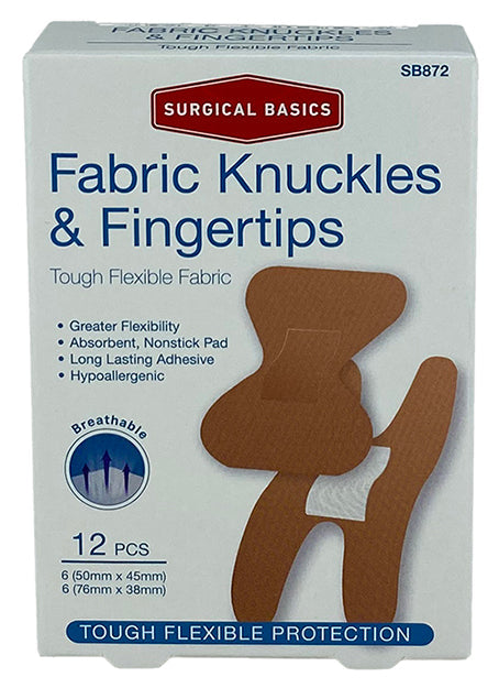 Surgical Basics Fabric Knuckle &amp; Fingertip 12 Per Pack