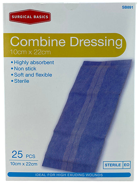 Surgical Basics Combine Dressings 10X22cm Display of 25