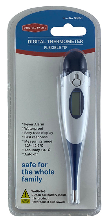 Surgical Basics Digital Thermometer Flexible Tip &amp; Case
