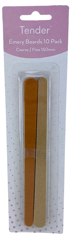 Tender Emery Board Coarse Fine 170mm 10 Pack