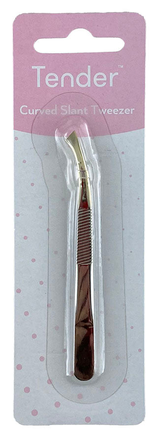 Tender Curved Slant Gold Tip Tweezer