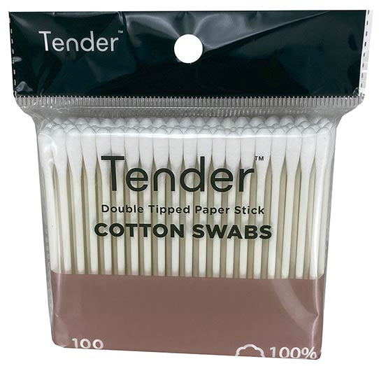 Tender Cotton Swabs - Double Tipped Paper Stick 100pcs
