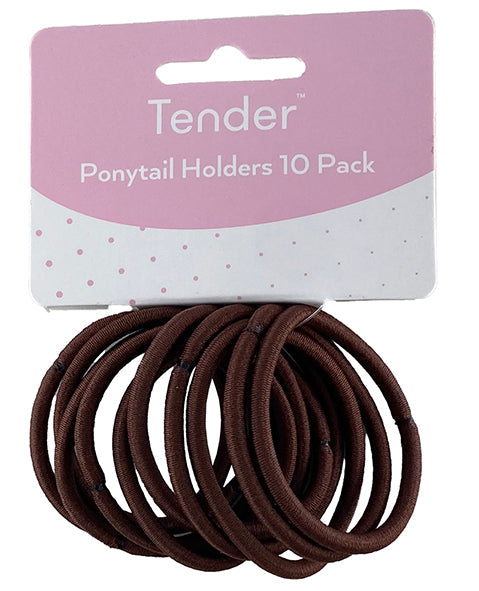Hair Elastic Thick Brown Card 10
