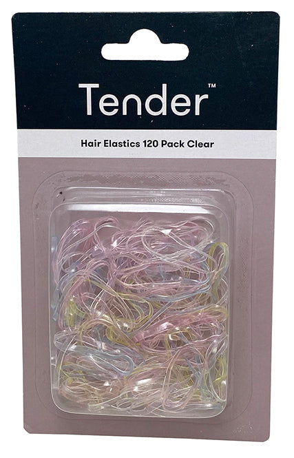 Tender No Tears Elastics Clear 120 Pack
