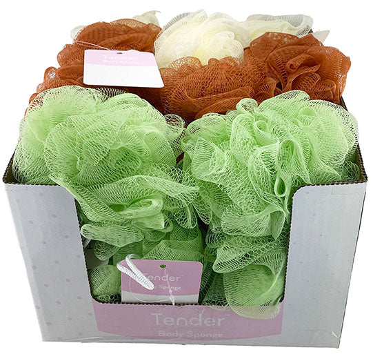3P Tender Body Sponge 40g Display 24