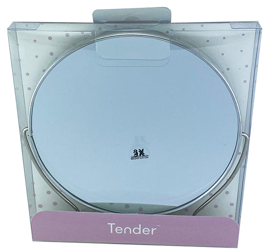 Tender Mirror Shave Metal Double Sided 14cm Diameter