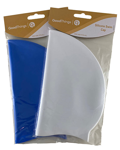 Silicone Swim Cap (blue Or White)