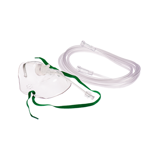 Capnography Cut-Down Mask - CO2 Sample Line Outlet, 3m Clear Oxygen Tubing