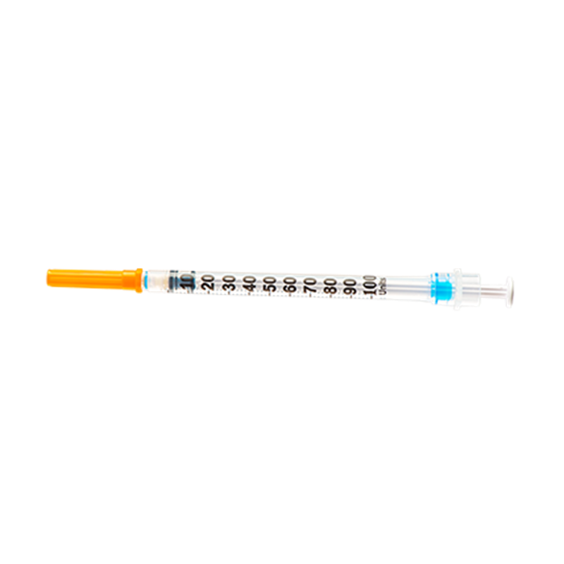 Insulin Syringe with Retractable Safety Needle, 29G x 13mm (1mL)