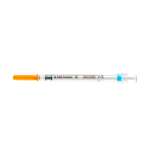 Insulin Syringe with Retractable Safety Needle, 29G x 8mm (1mL)