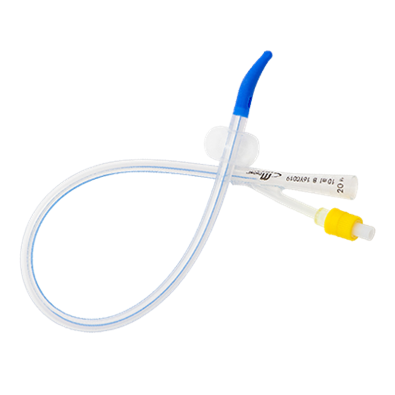 2-Way Foley Catheter, Tiemann Tip, 41cm with 10mL Balloon,  20Fr (Yellow)