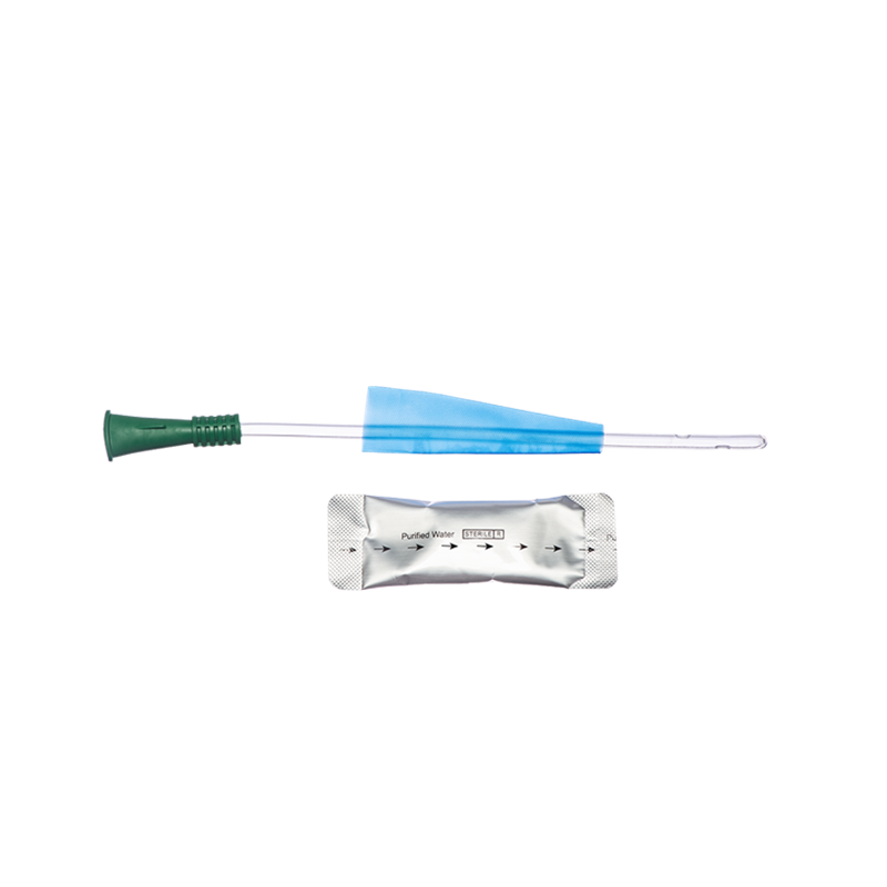 Hydrophilic Nelaton Catheter with Water Sachet, 18cm (Female), 14Fr (Green)