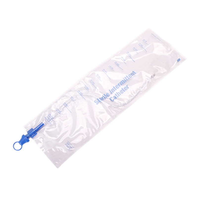 Set Intermittent Cath Standard Intermittent Catheter with Gel and 1500mL Bag (Size: 8Fr - 16 ...