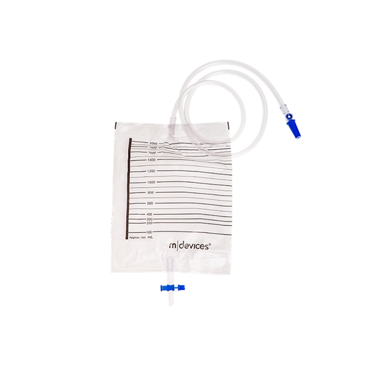 Urine Bag - 2000mL T-Tap Non-Return Valve 110cm Tubing