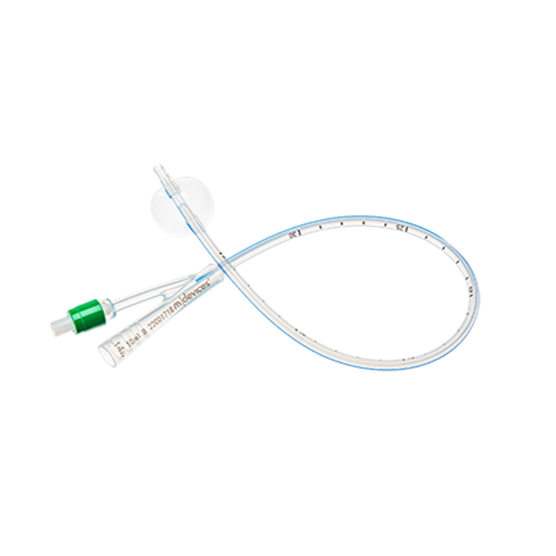 2-Way Foley Catheter, Open Ended, 40cm with 10mL Balloon,  14Fr (Green)