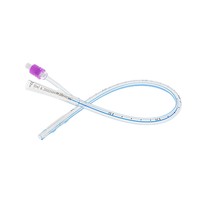 2-Way Foley Catheter, Open Ended, 40cm with 10mL Balloon,  22Fr (Purple)